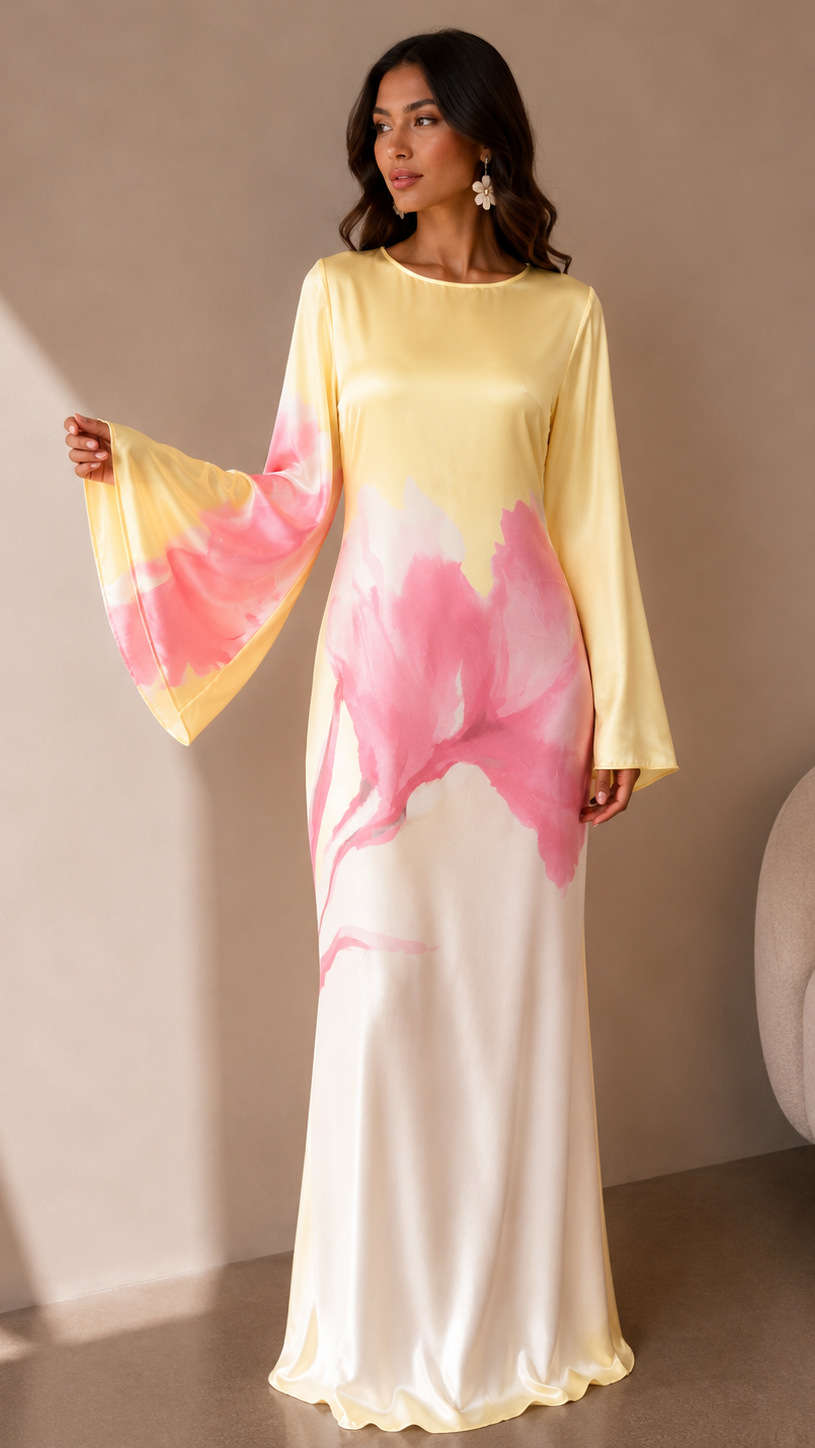 Satin Flower Kleid Sale