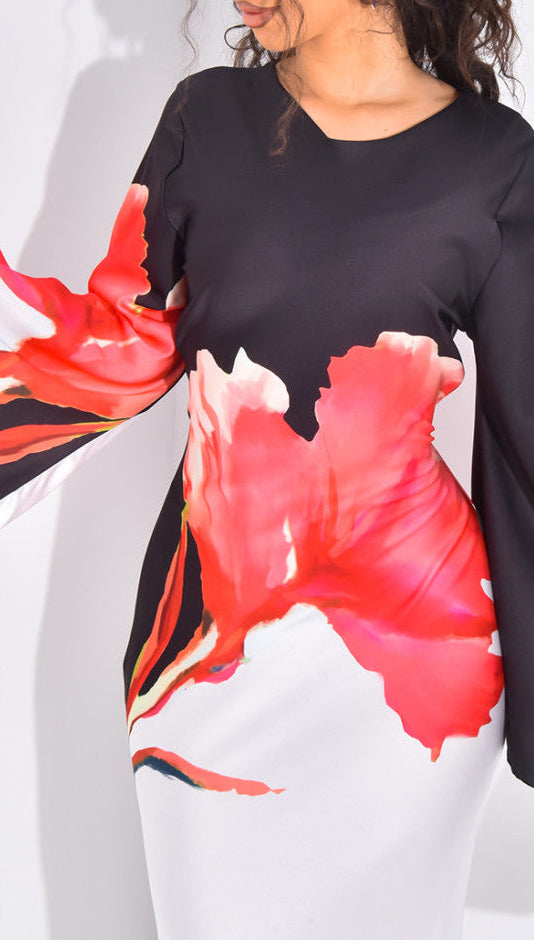 Satin Flower Kleid Sale