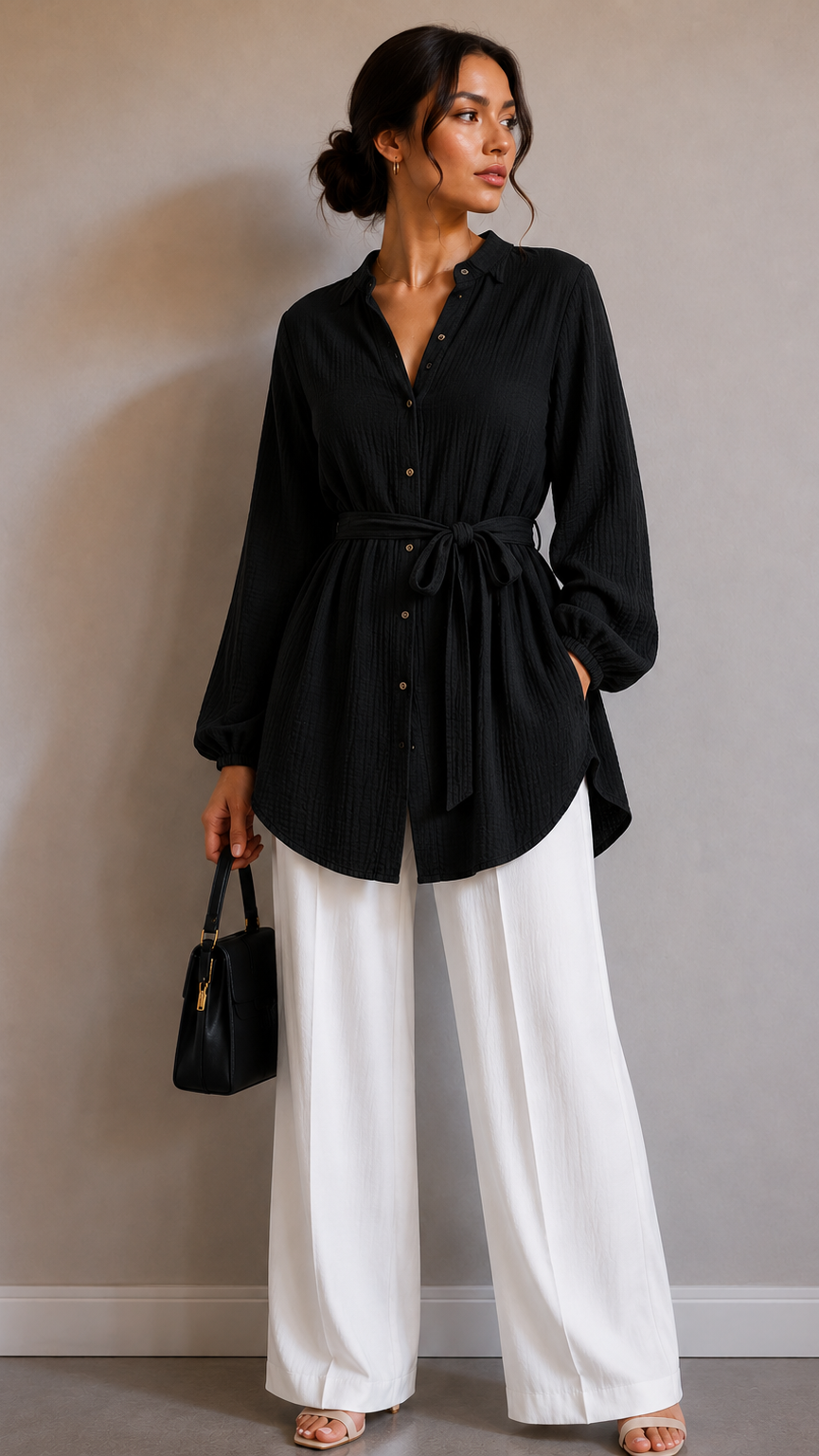 Ilana Musselin Bluse