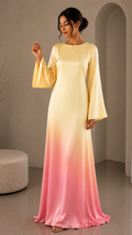 Ombre Satin Kleid