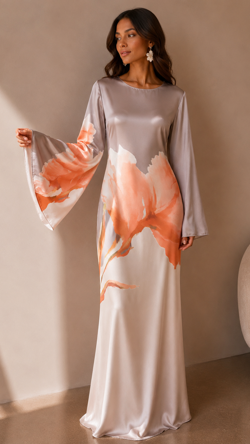 Satin Flower Kleid Sale